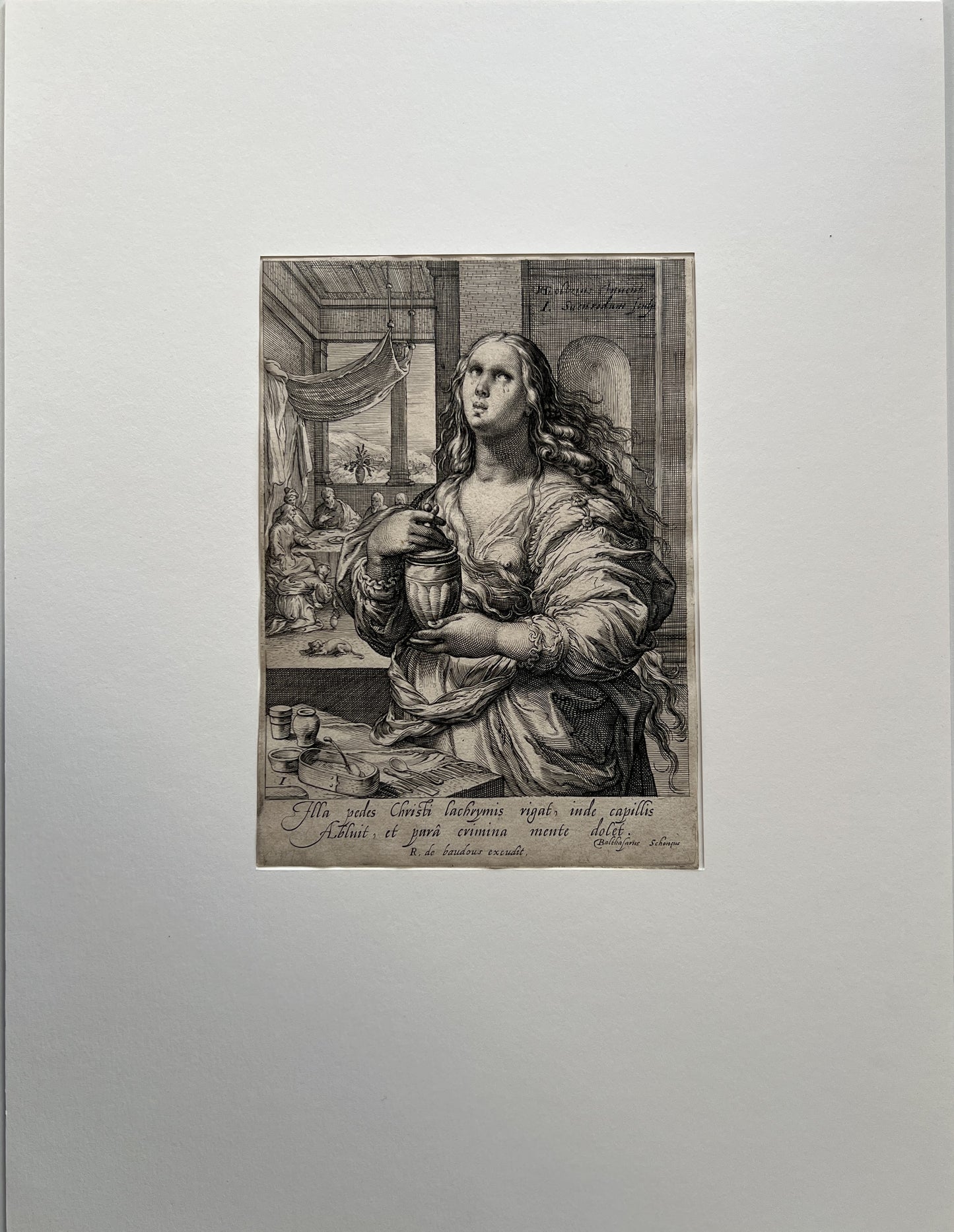 Saenredam, Jan (1565-1607) after Hendrick Goltzius (1558-1617) Saint Mary Magdalene.
