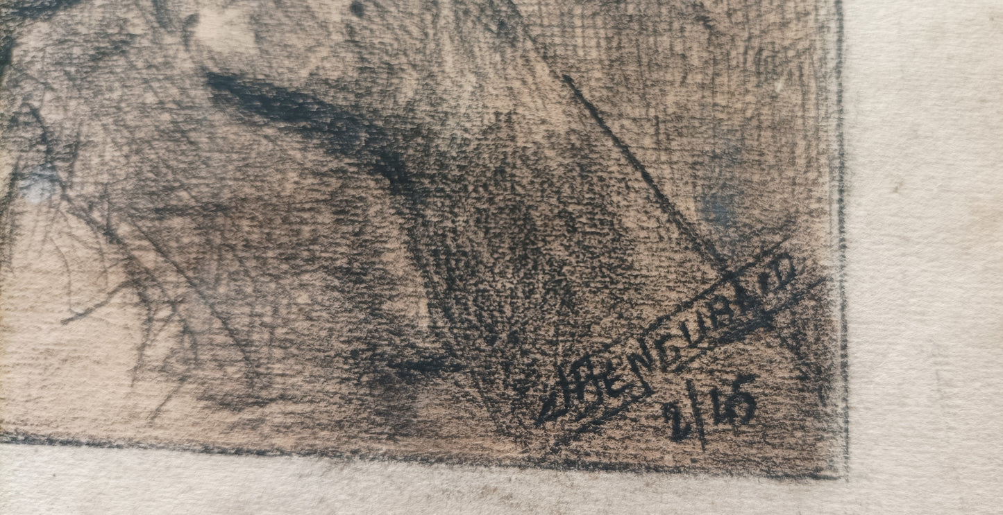 Onduidelijk gesigneerd/Hollandse School. Portret van een Noord-Afrikaanse man