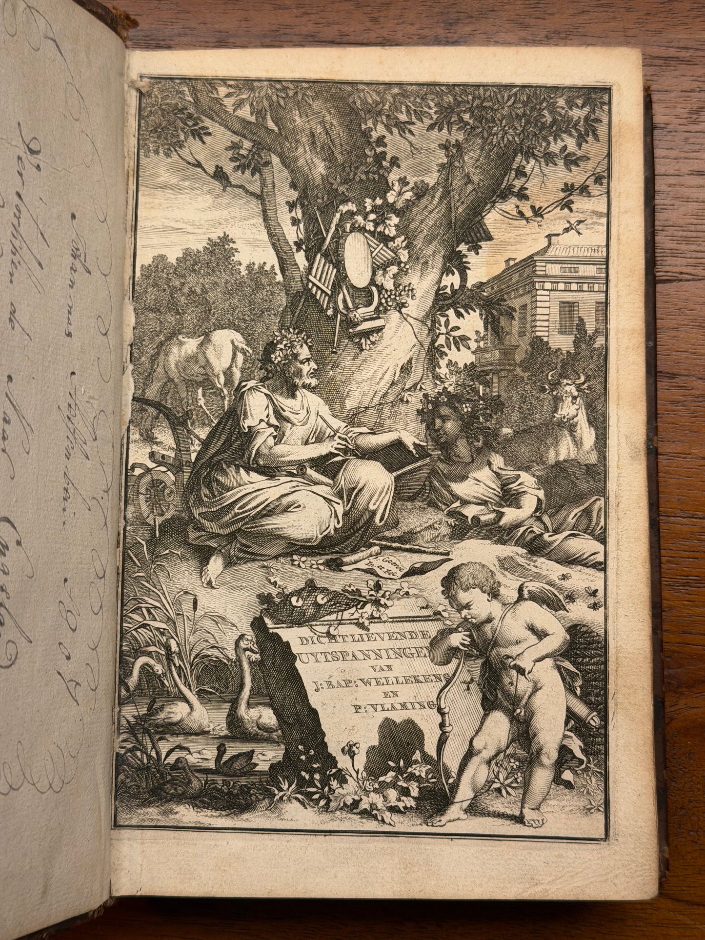 Dichtlievende uitspanningen van Jan Baptista Wellekens, en Pieter Vlaming. Amsterdam, Andries van Damme, 1710