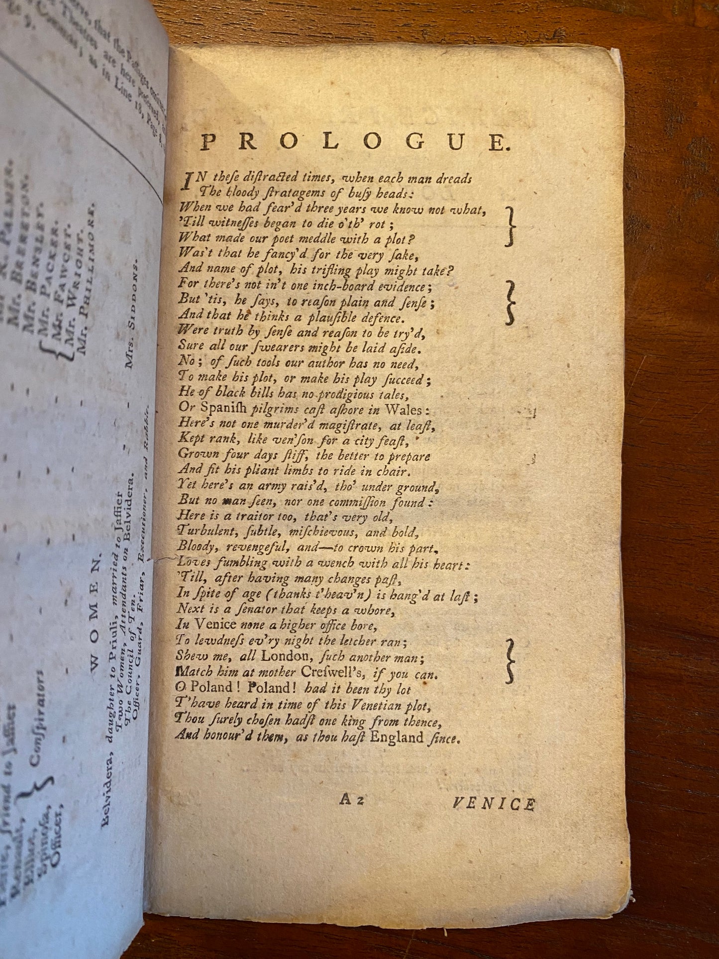 Otway. Venice preserv'd; or, A plot discover'd. A tragedy. London 1785