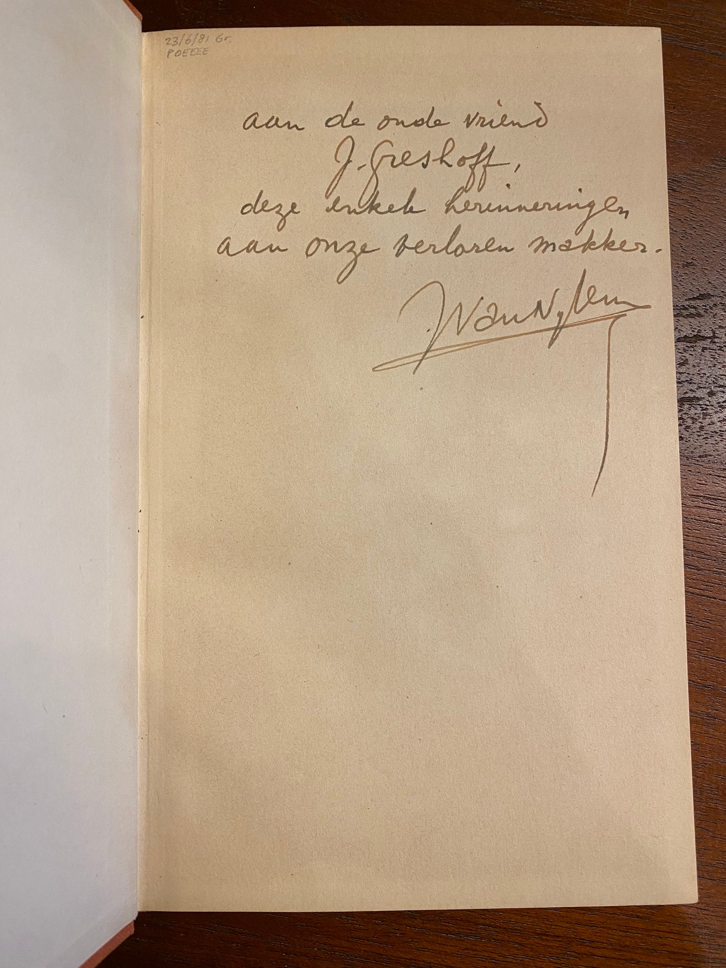 Jan van Nijlen, Herinneringen aan E. Du Perron. Amsterdam, Van Oorschot 1955
