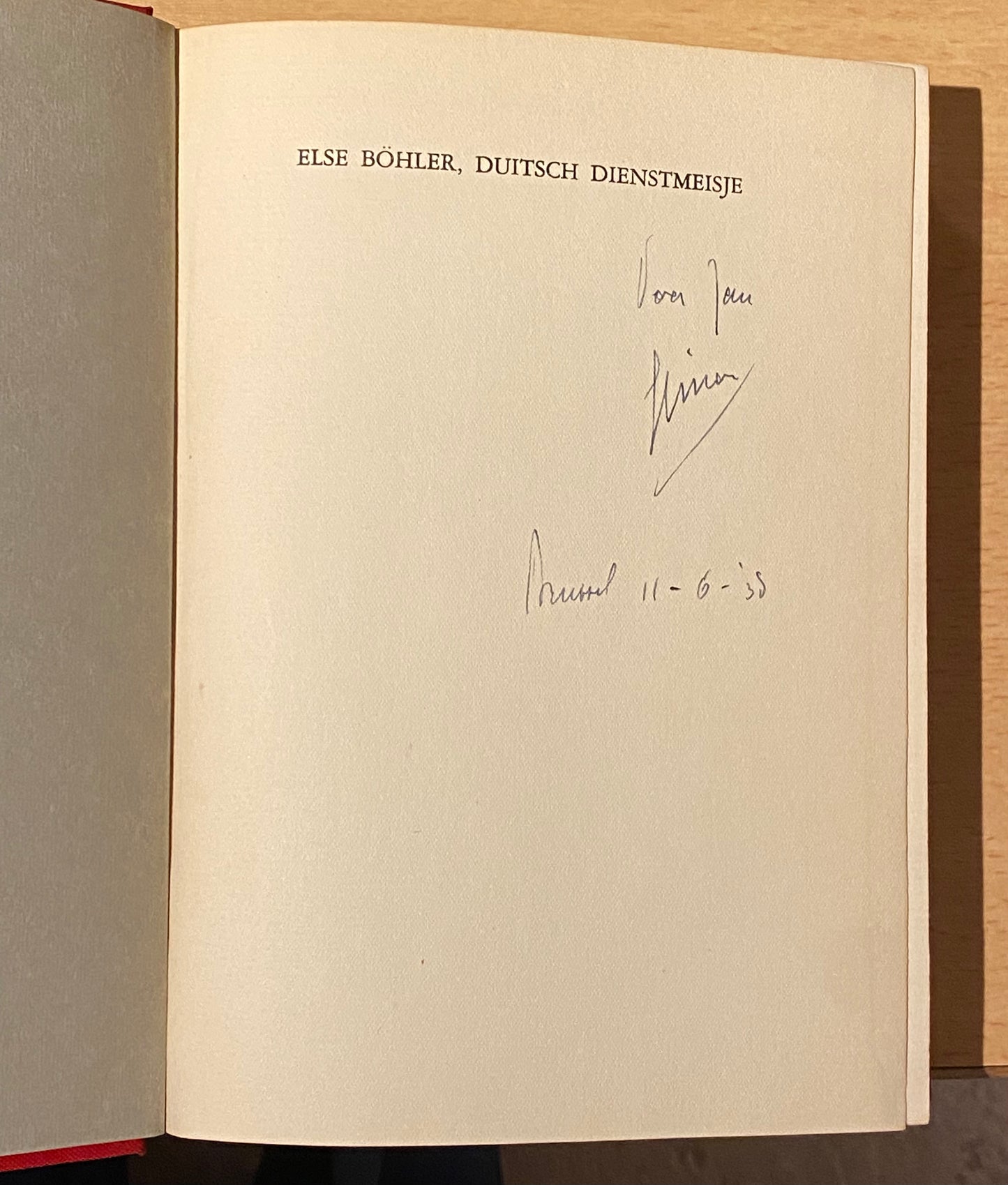 ELSE BOHTER, duitsch dienstmeisje S.VESTDIJK