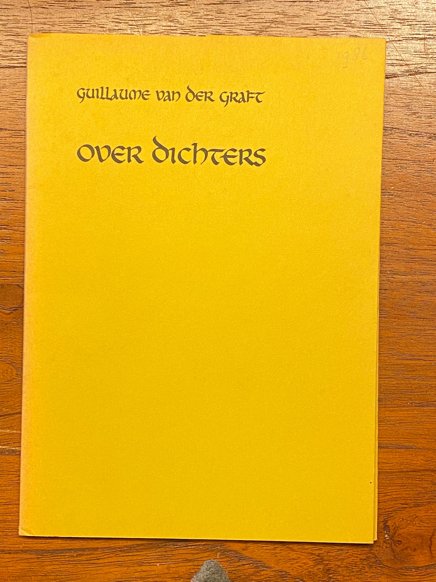 Guillaume van der Graft OVER DICHTERS 1985