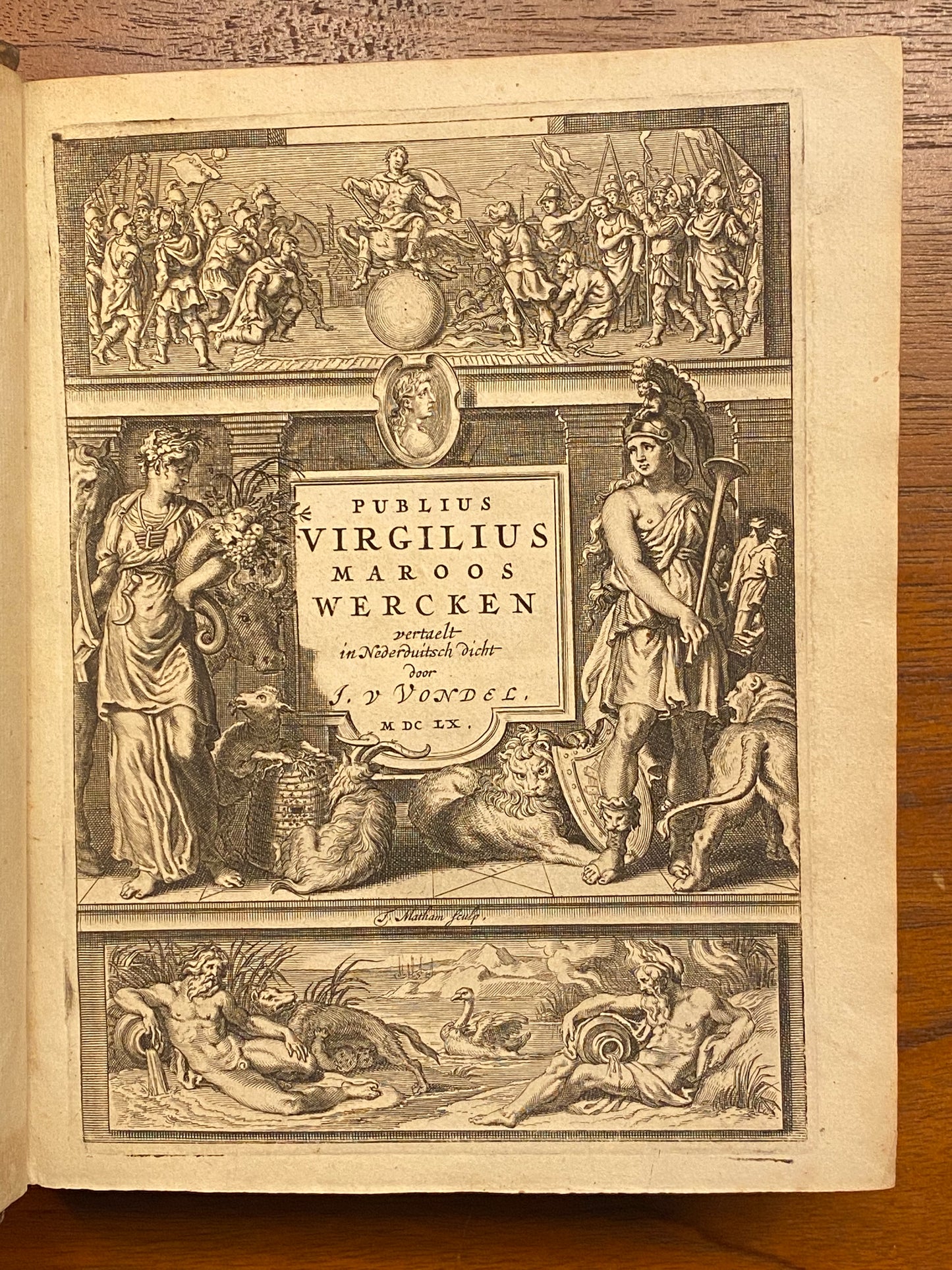 J. v. Vondel, 1. Publius Ovidius nasoos heldinnebrieven. Amsterdam, Gerard Onder de Linden, 1715. 2. Palamedes. Amersfoort, Pieter Brakman, 1736. 3. Hekeldichten. Amersfoort, Pieter Brakman, 1736. 4. De vaderen. Leiden, Jan vander Deyster, 1722