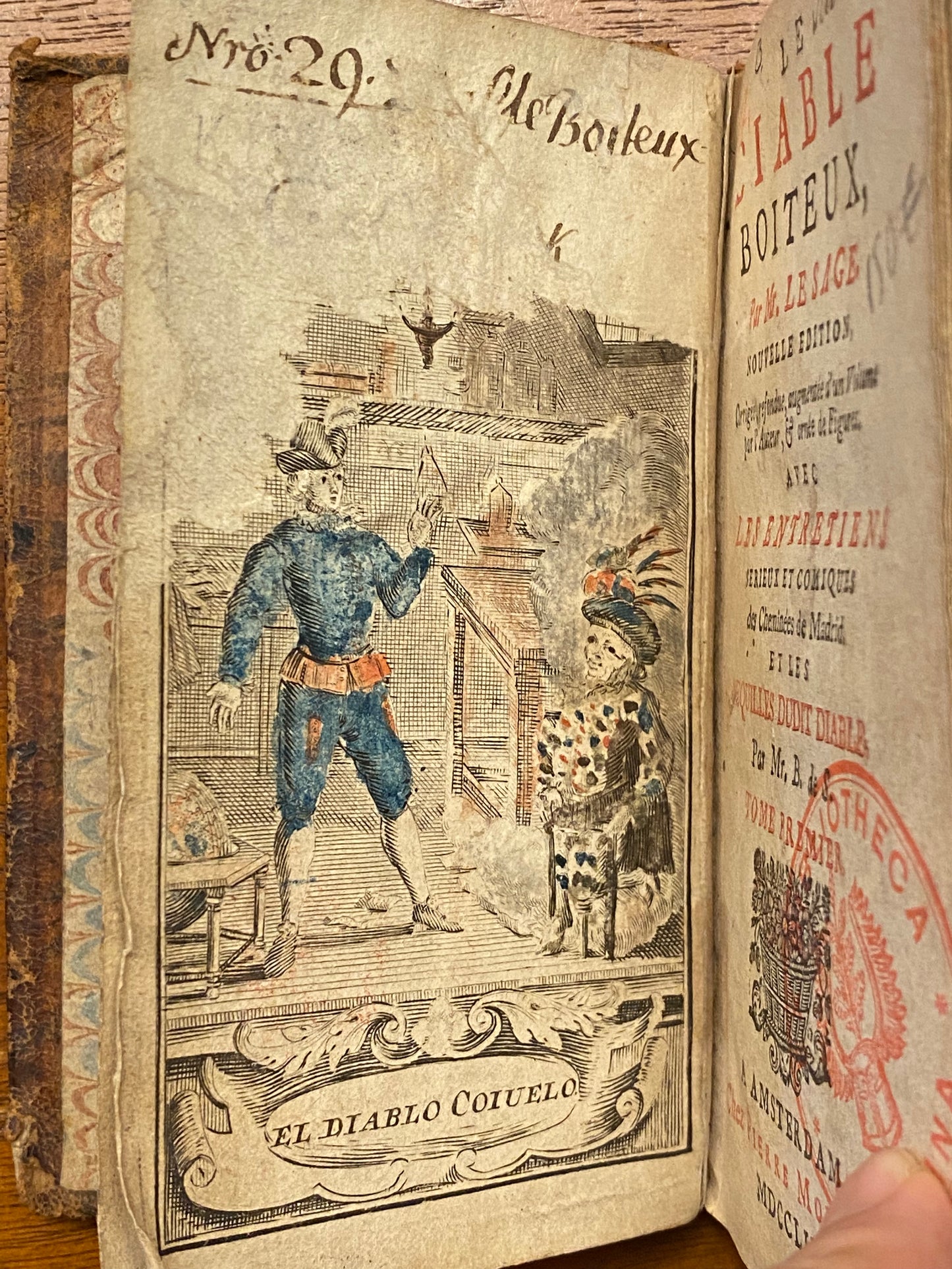 Mr. Le Sage, Le Diable boiteux. Amsterdam, Pierre Mortier, 1753
