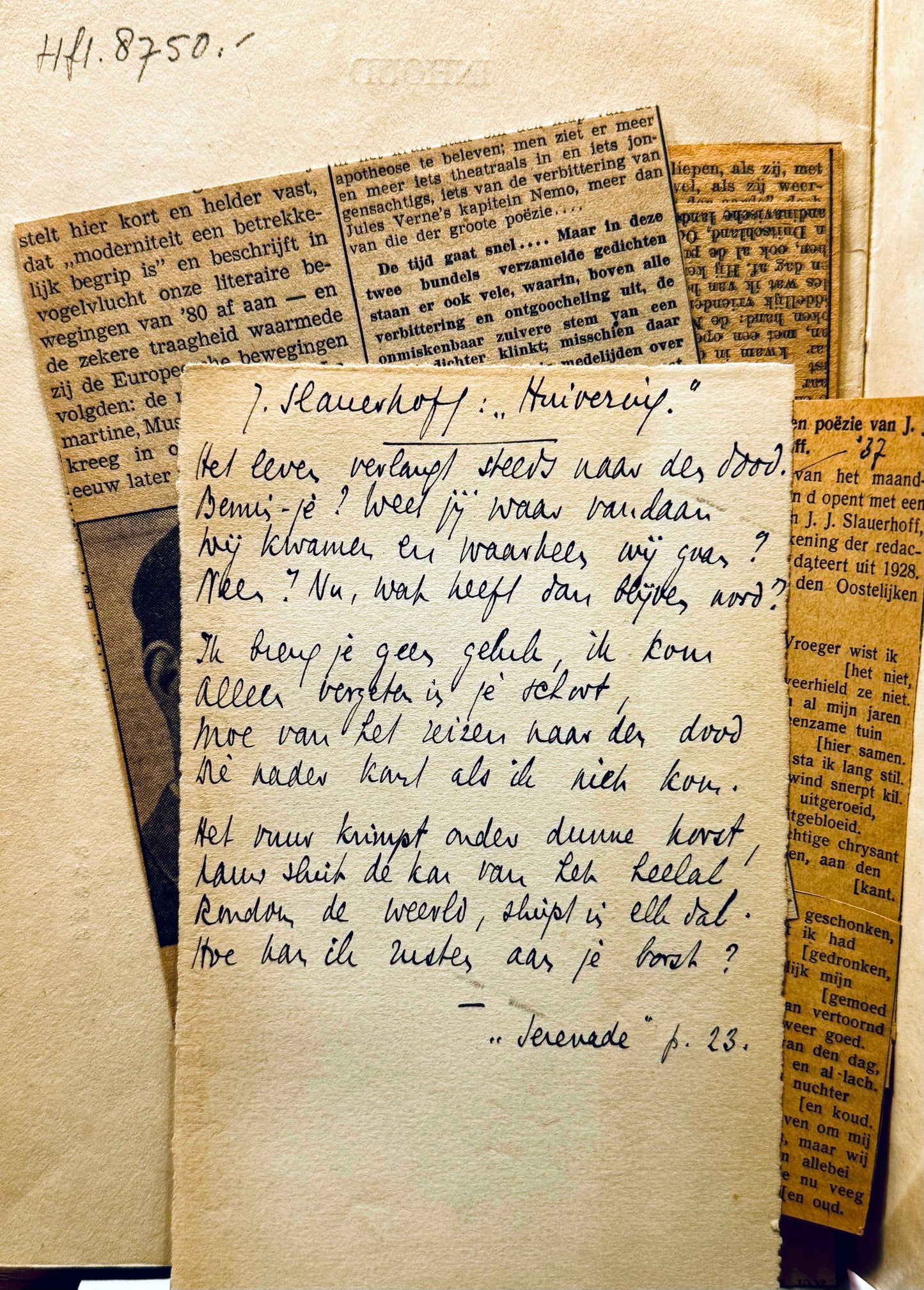 J. Slauerhoff. Archipel, Amsterdam, P.N. van Kampen & Zoon, 1923