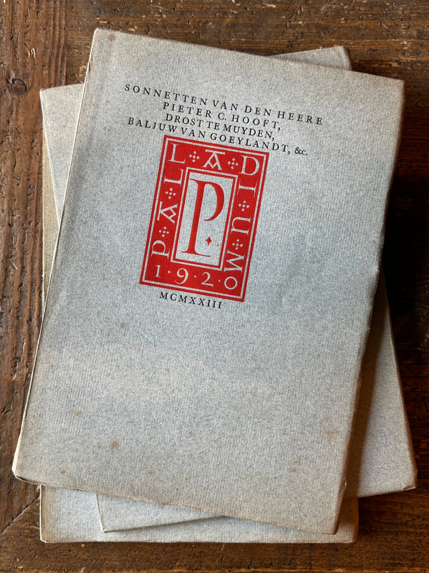 P.C. Hooft, Sonetten. Palladium 1923