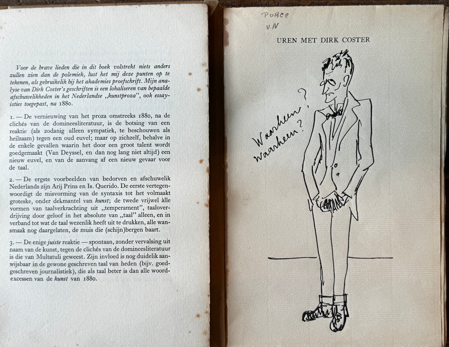 E. du Perron, Uren met Dirk Coster. Amsterdam, P.N. van Campen, 1933