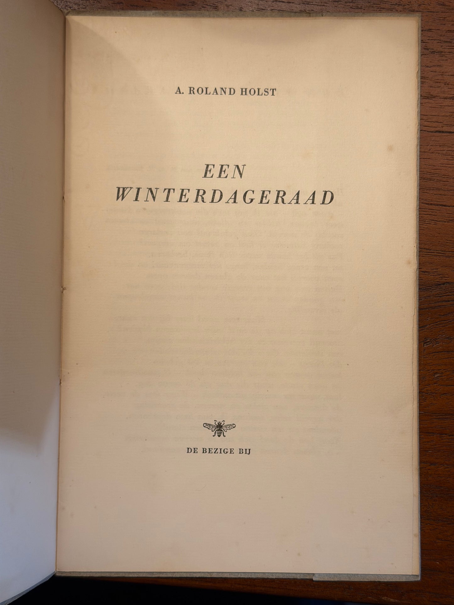 A. ROLAND HOLST. EEN WINTERDAGERAAD