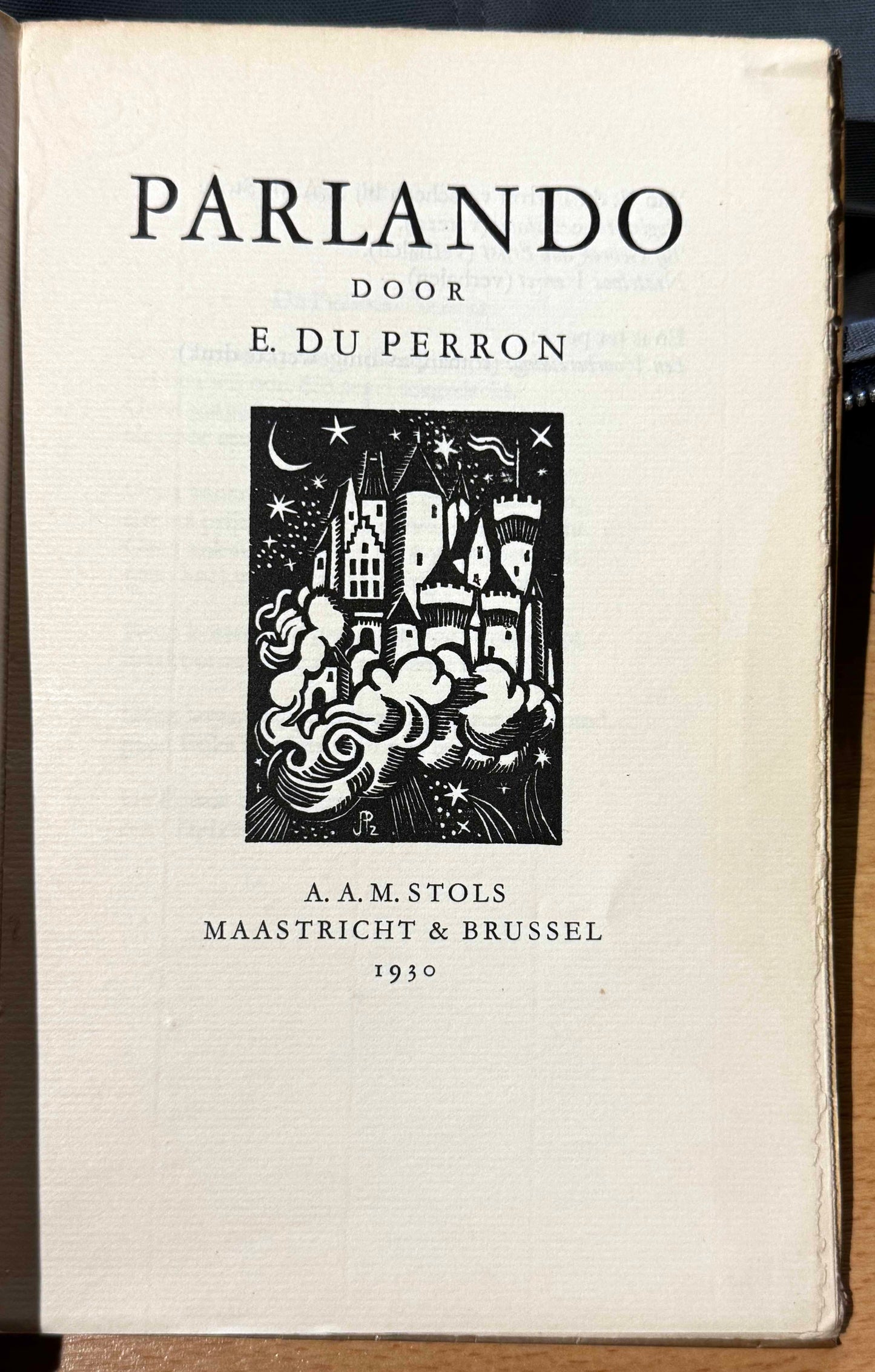 E.du Perron. Parlando. Maastricht & Brussel, A.A.M. Stols, 1930