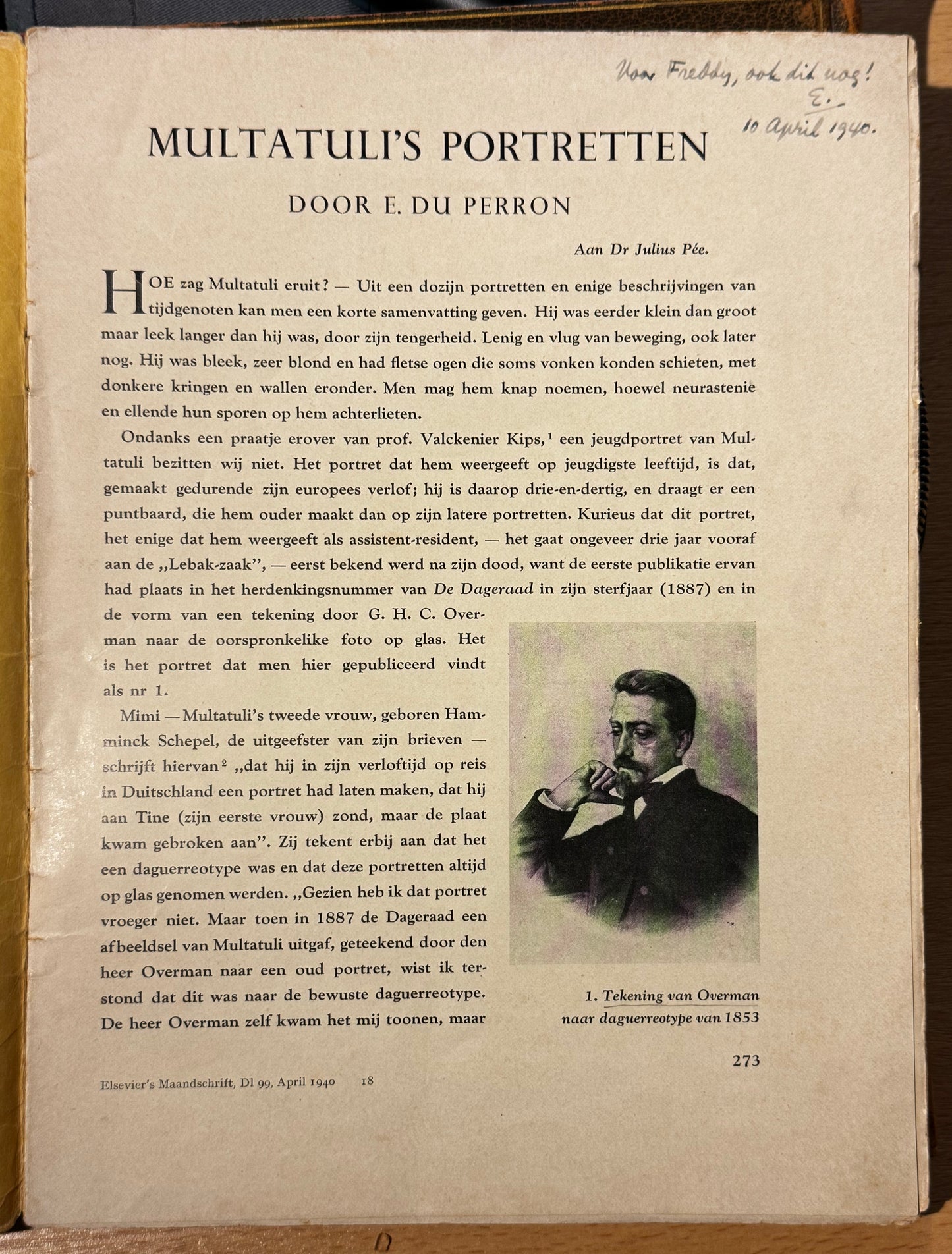 E. du Perron, Multatuli’s portretten.