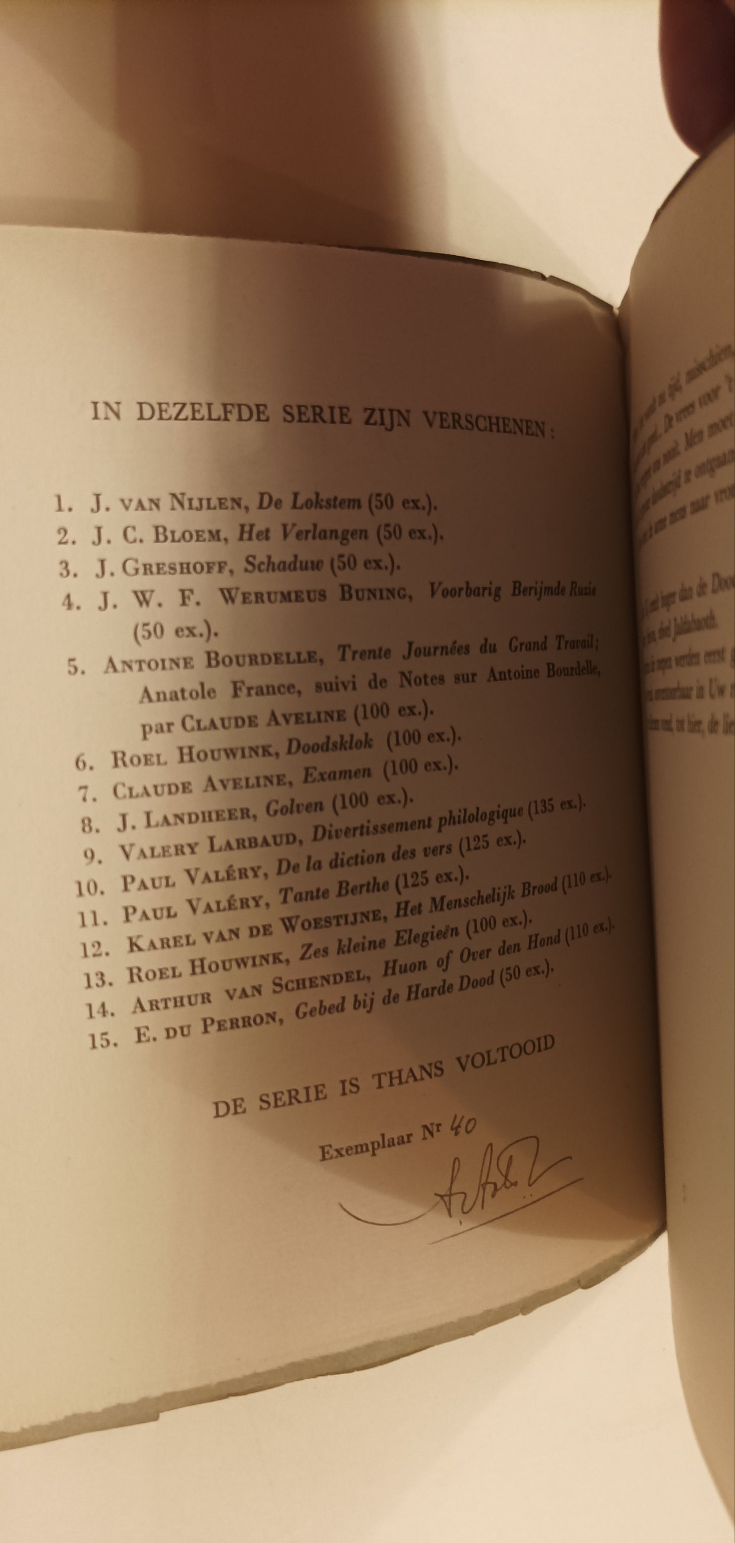E. du Perron. Gebed bij de Harde Dood.