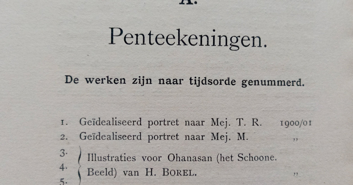 [Nerée, Carel de]Tentoonstellingen van Teekeningen en Aquarellen door Christophe Henri Karel de Nerée tot Babberich (18 maart 1880 – 19 october 1909). Amsterdam, Arti et Amicitiae, december 1910.-RS