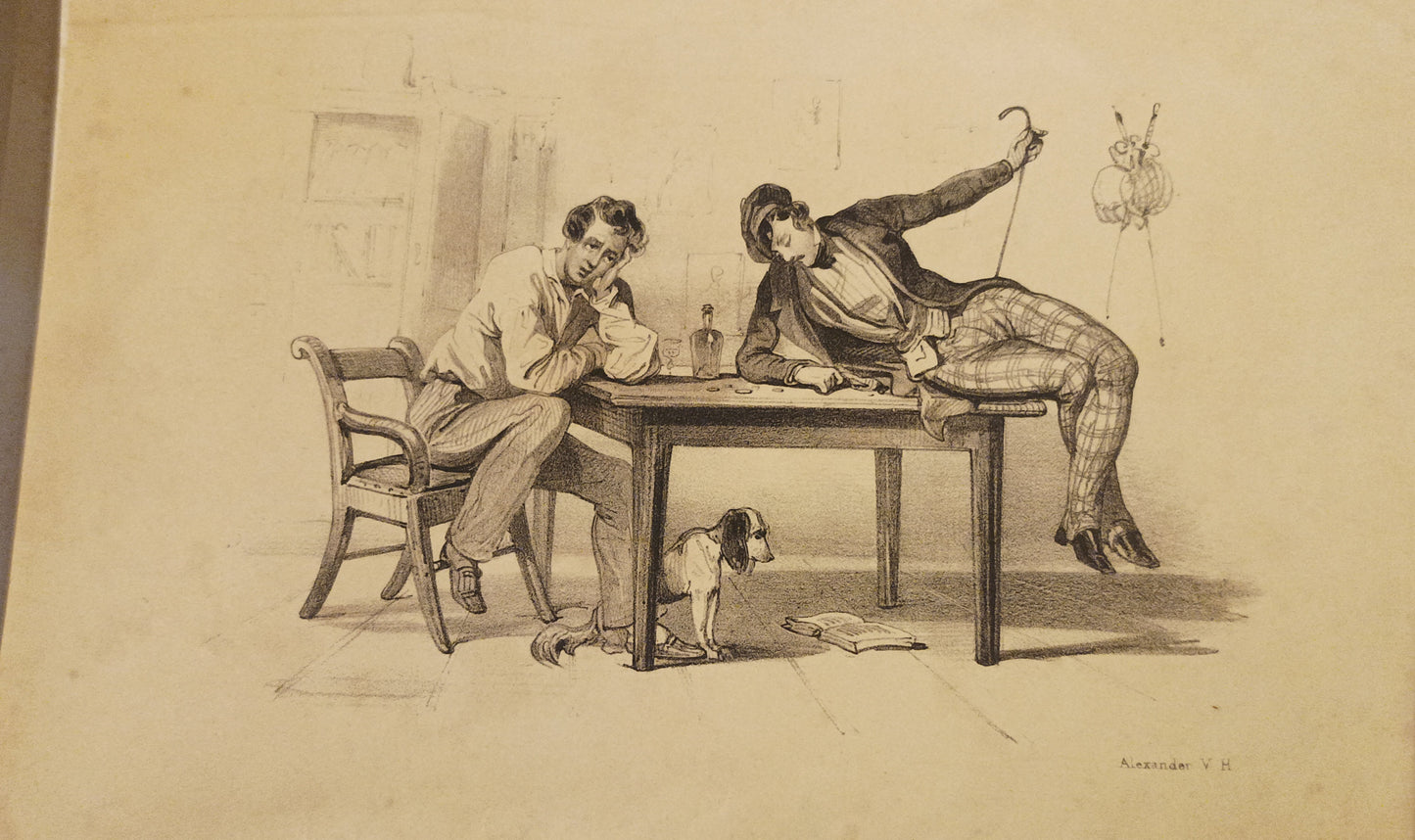 [Gothic. Queer] Alexander Ver Huell (Dutch, 1822-1897) Collection of 140 original lithographic plates.