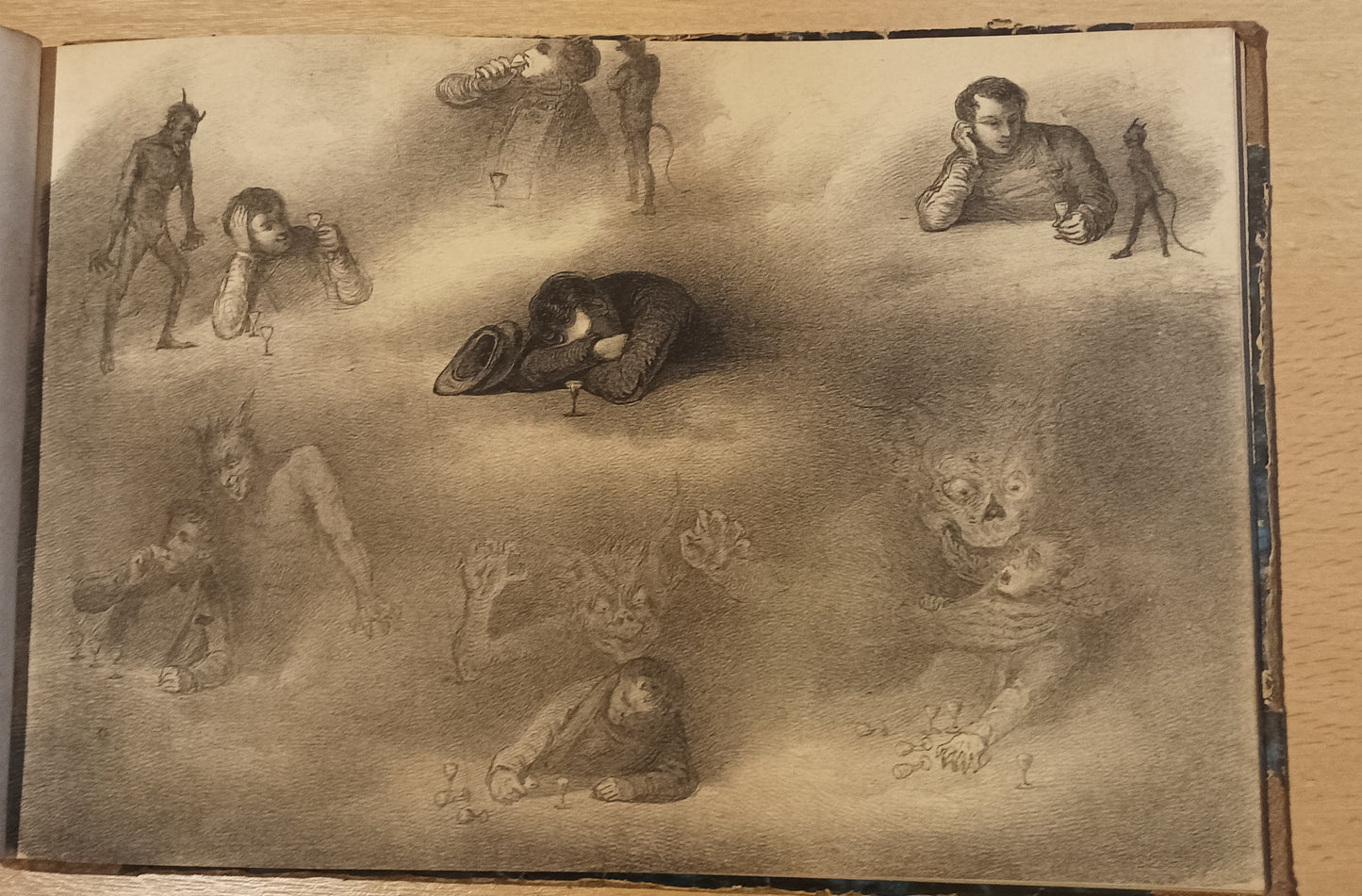 [Gothic. Queer] Alexander Ver Huell (Dutch, 1822-1897) Collection of 140 original lithographic plates.