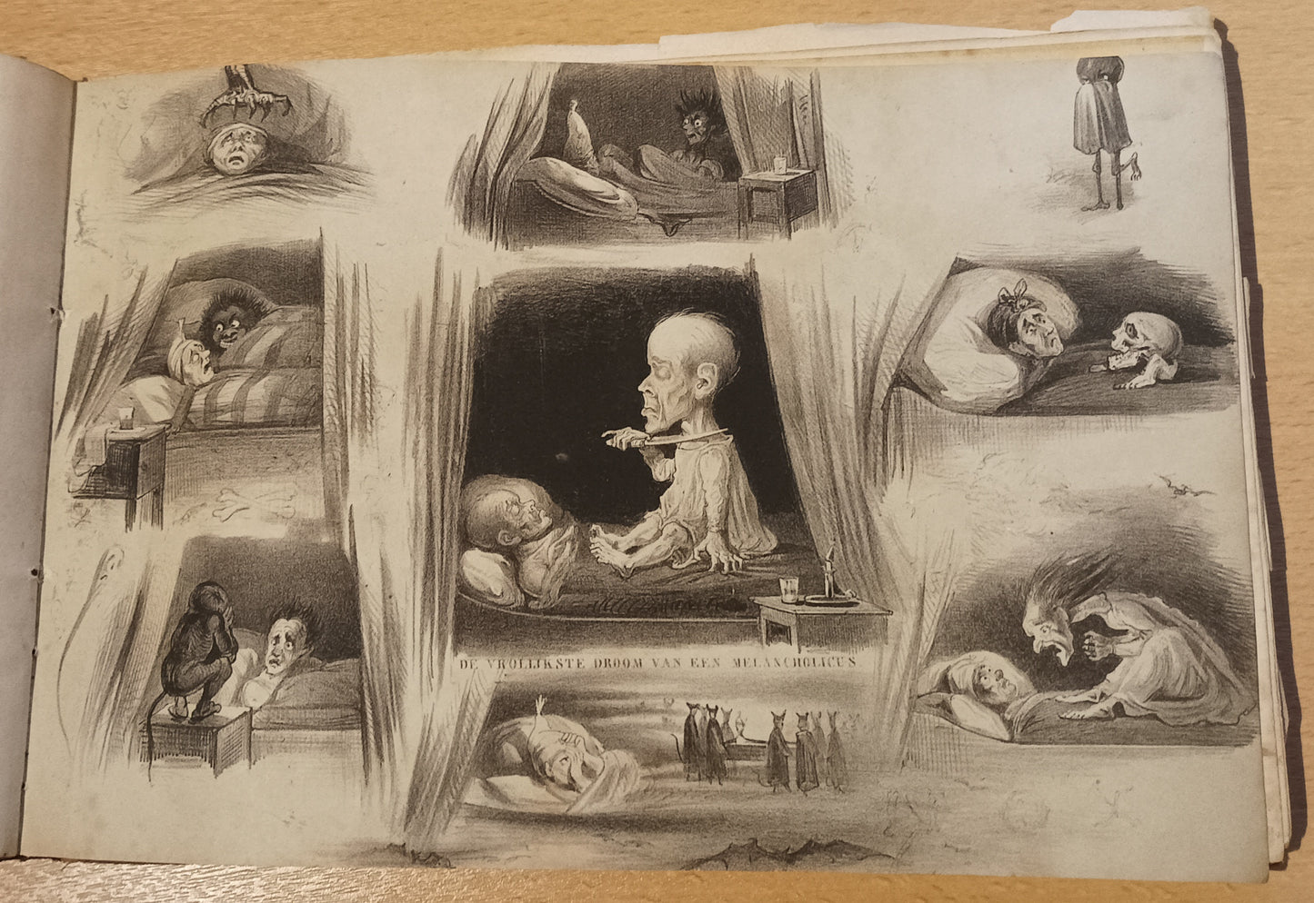 [Gothic. Queer] Alexander Ver Huell (Dutch, 1822-1897) Collection of 140 original lithographic plates.