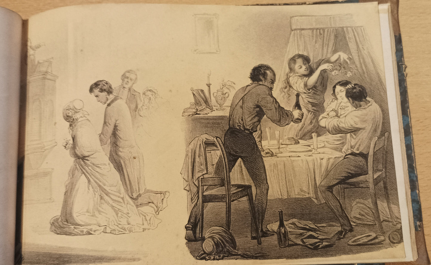 [Gothic. Queer] Alexander Ver Huell (Dutch, 1822-1897) Collection of 140 original lithographic plates.