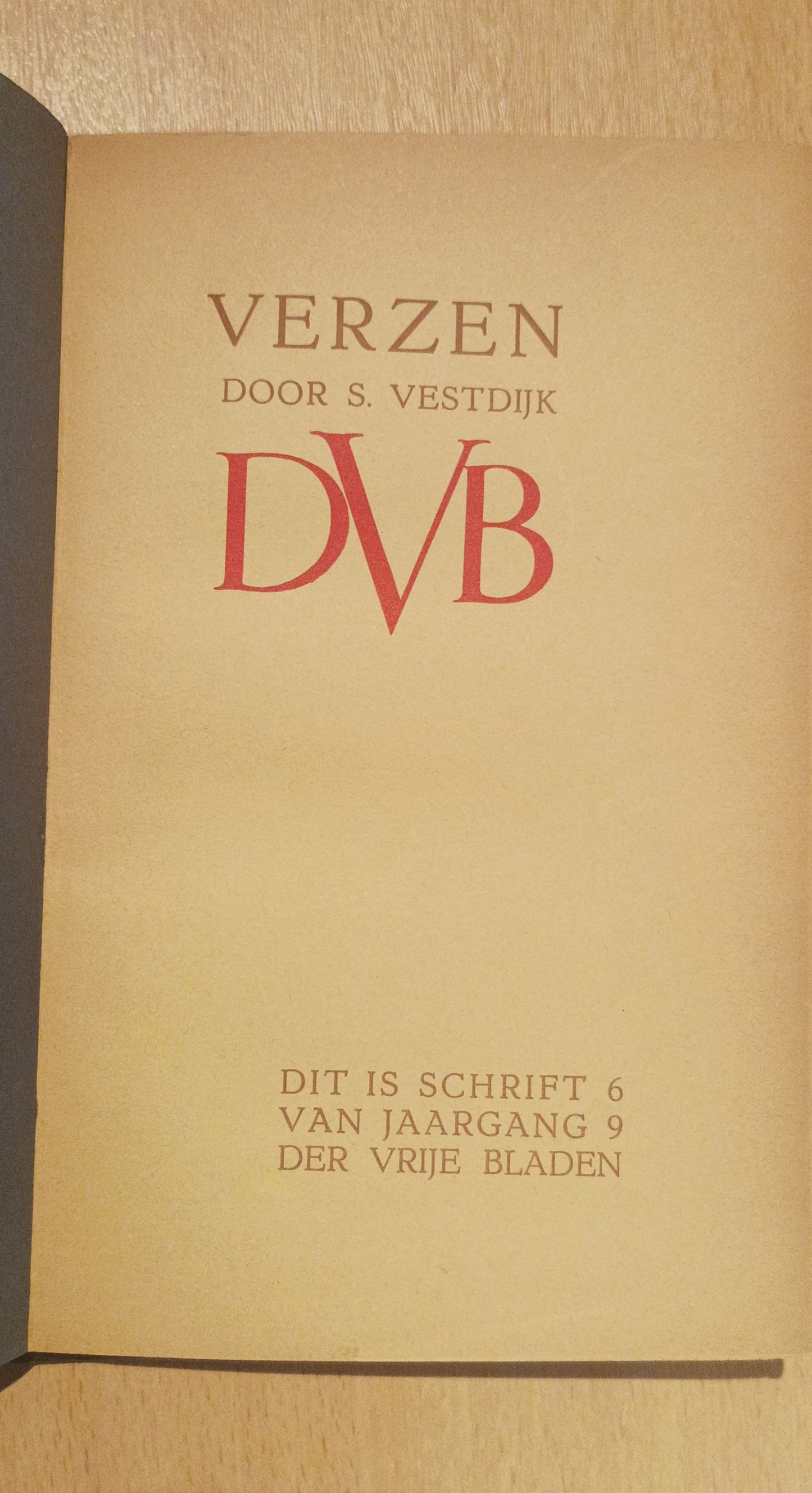 [Gesigneerd] Simon Vestdijk. Verzen.