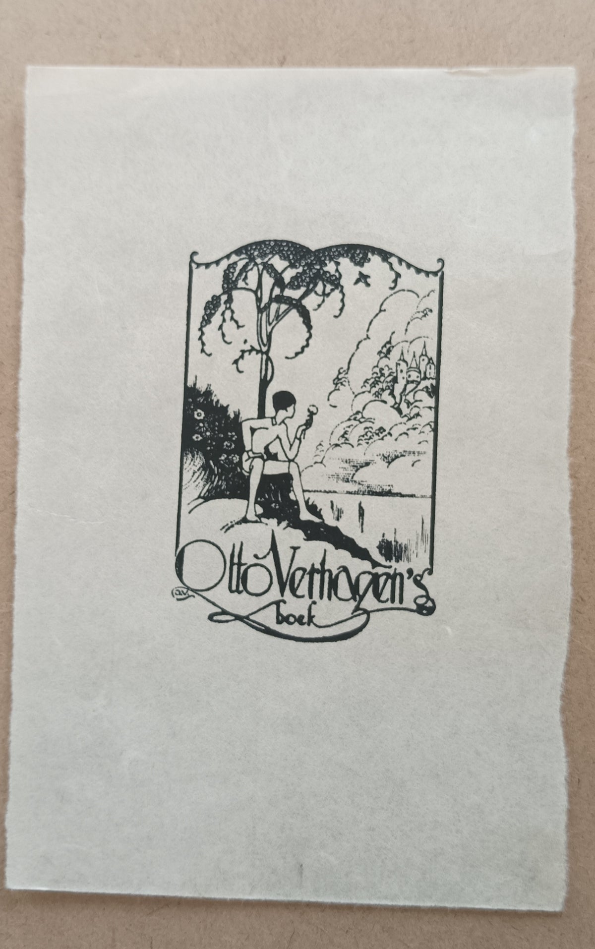 Otto Verhagen (Dutch, 1885-1951). Bookplate Otto Verhagen.