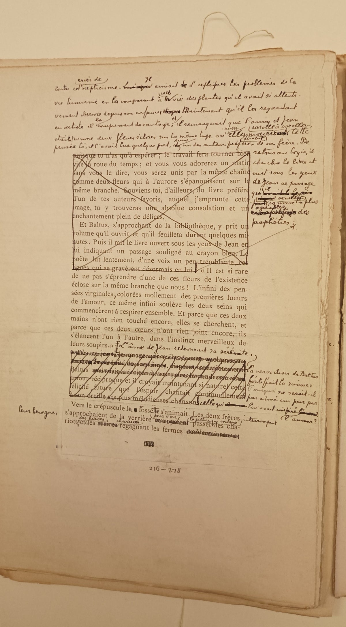 [Manuscript] Sander Pierron. ‘Manuscrit de: Les rides de l’eau (edite en 1914). Texte revu et corrige de Berthille de Haegeleere (1896).’