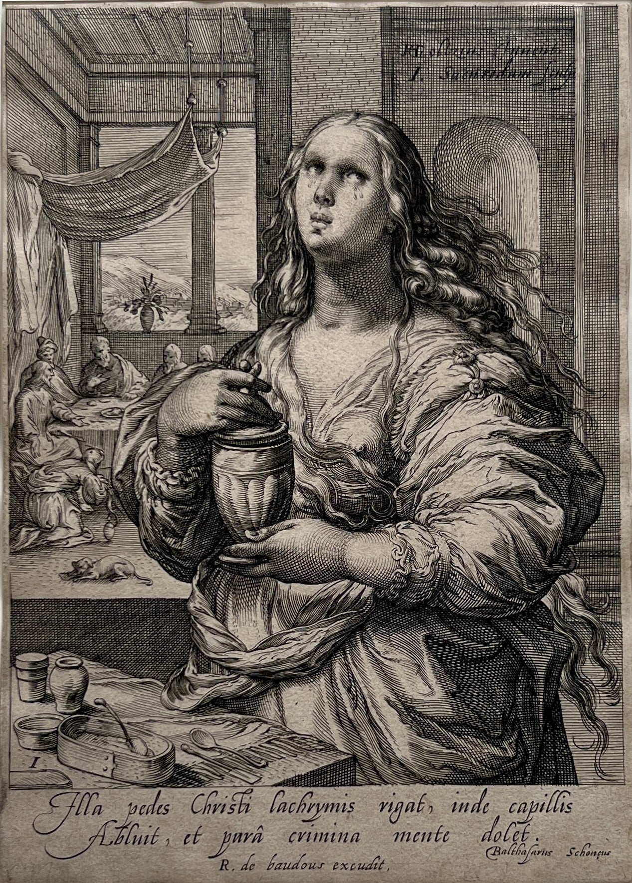 Saenredam, Jan (1565-1607) after Hendrick Goltzius (1558-1617) Saint Mary Magdalene.