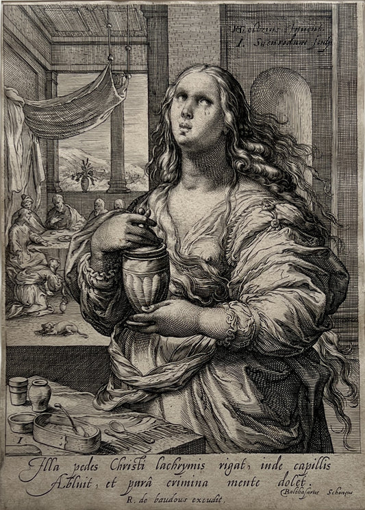 Saenredam, Jan (1565-1607) after Hendrick Goltzius (1558-1617) Saint Mary Magdalene.