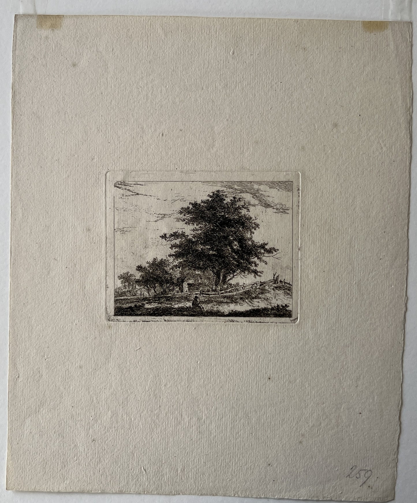 Brussel, Hermanus van (1763-1815) Landscape with resting Walker.