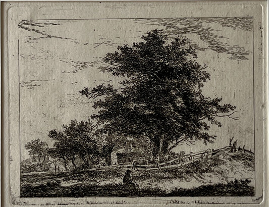 Brussel, Hermanus van (1763-1815) Landscape with resting Walker.