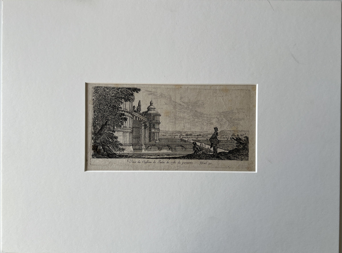 Silvestre, Israel (1621-1691) Veue du Chasteau de Tanlai du cofte du parterre.