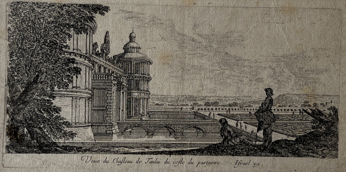 Silvestre, Israel (1621-1691) Veue du Chasteau de Tanlai du cofte du parterre.