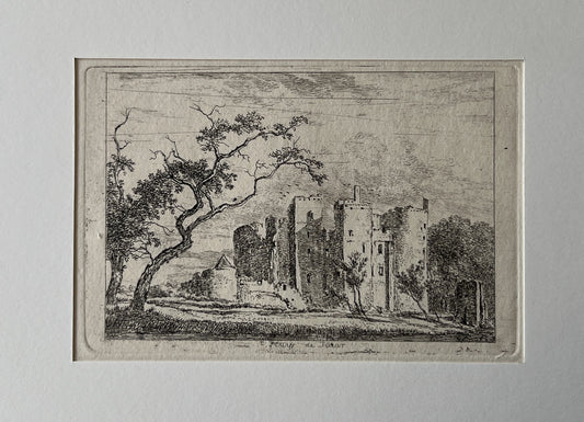 Brussel, Hermanus van (1763-1815) ’t Huys de Haar. Etching. Titled in plate lower margin. 22 x 27 cm (sheet), 11 x 16 cm (plate).