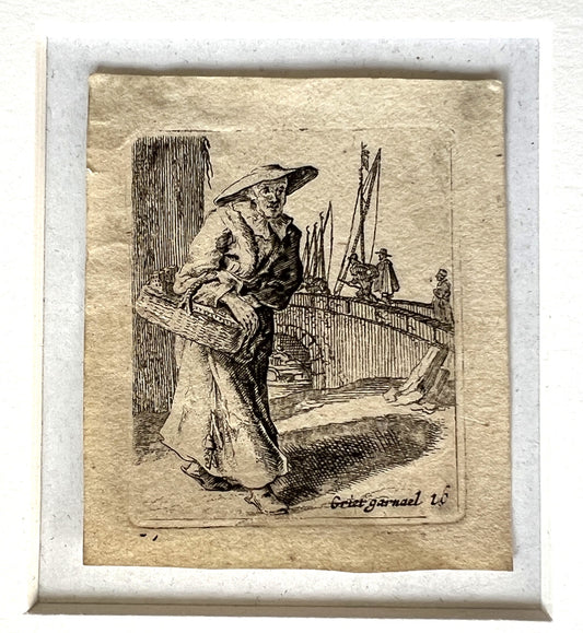 Scheyndel, Gillis van (ca. 1595-before 1660) Griet Garneal (from the series Ian-Hagels Compagne. Etching, ca. 1620.