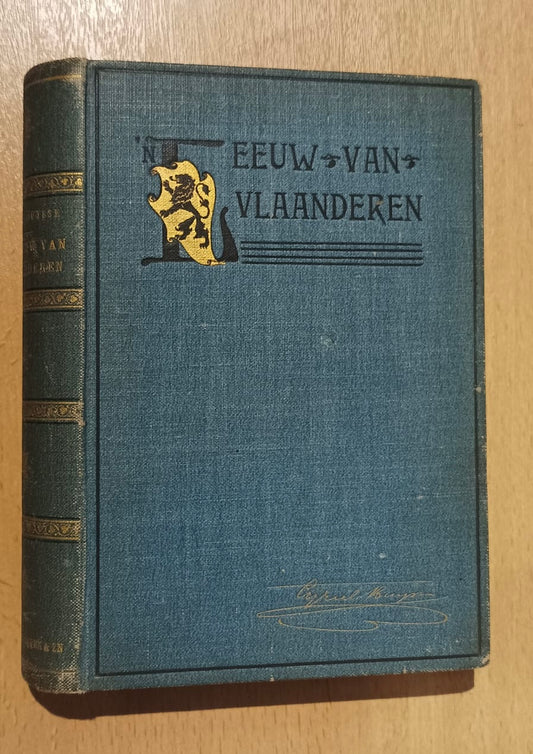 Buysse, Cyriel Een leeuw van Vlaanderen. Amsterdam, Van Kampen, [1900].