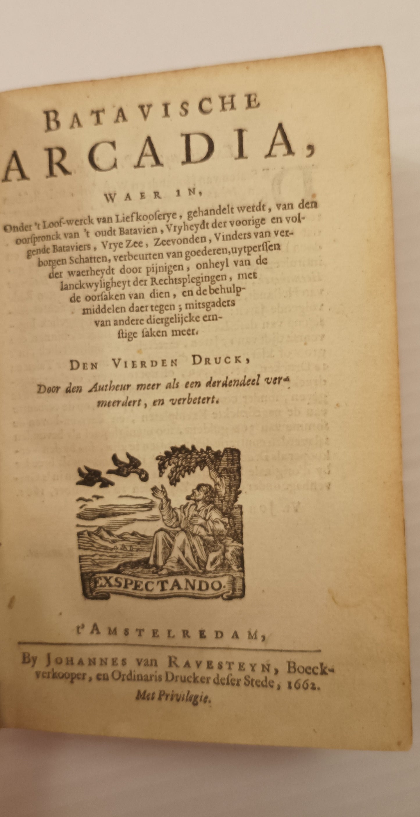 J. van Heemskerk. Batavische Arcadia, waer in, Onder ‘t Loof-werck van Liefkooserye, gehandelt werdt van den oorspronck van ‘t oudt Batavien (...).
