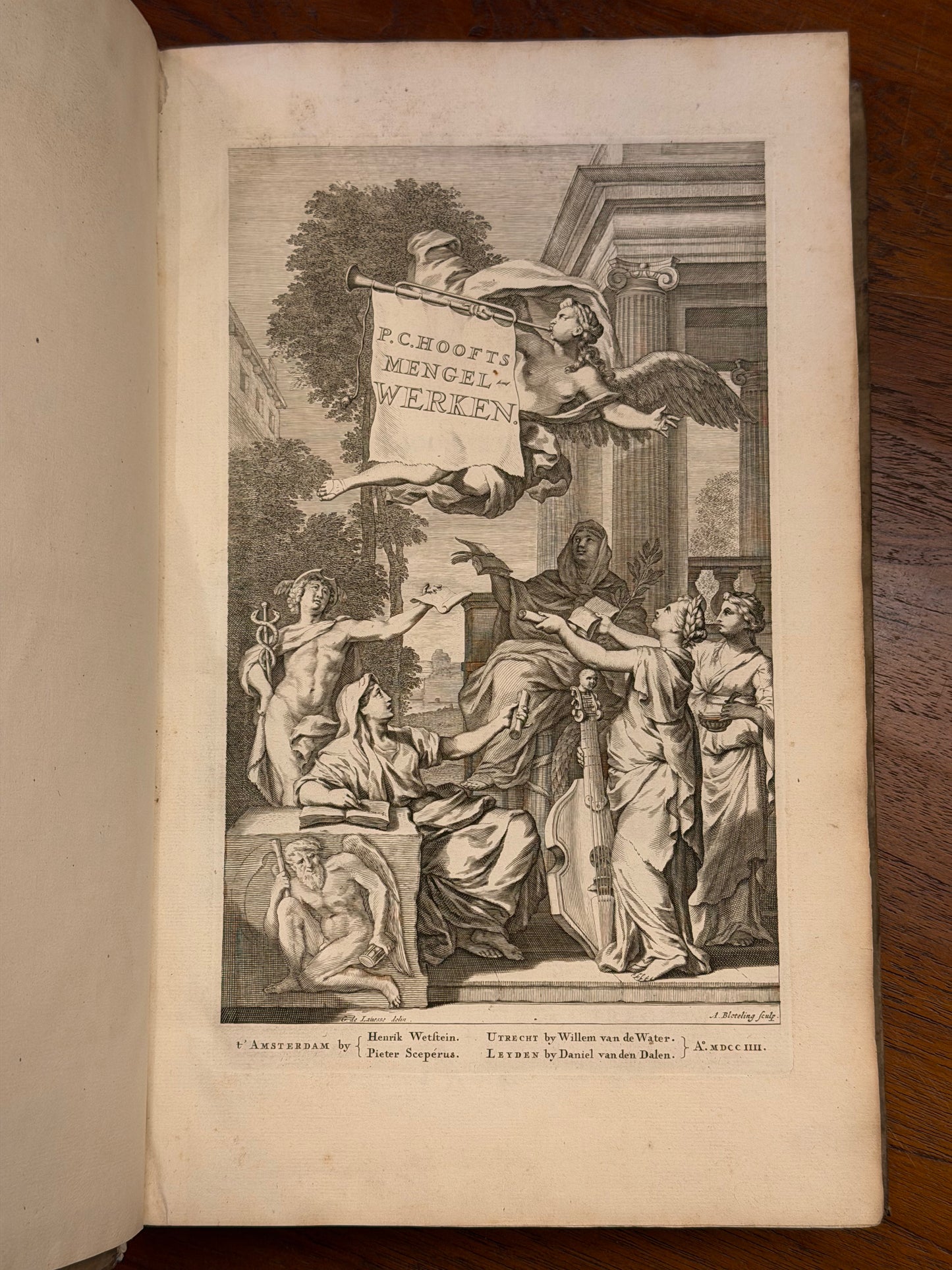 P. C. Hoofts Mengelwerken. Tot Amsterdam, by Henrik Wetstein en Pieter Scéperus, tot Leiden by Daniel van den Dalen, tot Utrecht by Willem van de Water, 1704
