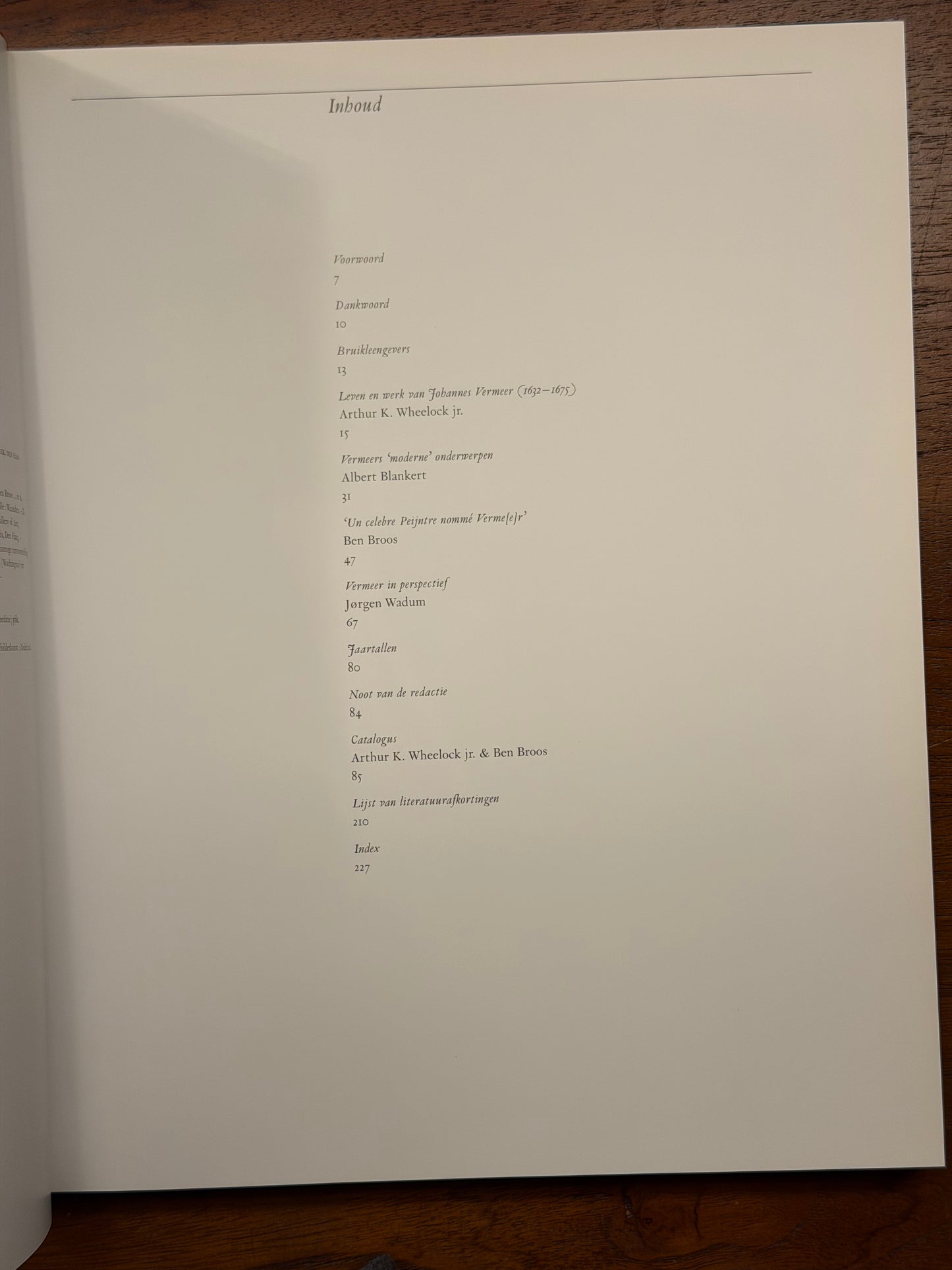 Johannes Vermeer. MAURITSHUIS, DEN HAAG NATIONAL GALLERY OF ART, WASHINGTON WAANDERS UITGEVERS, ZWOLLE