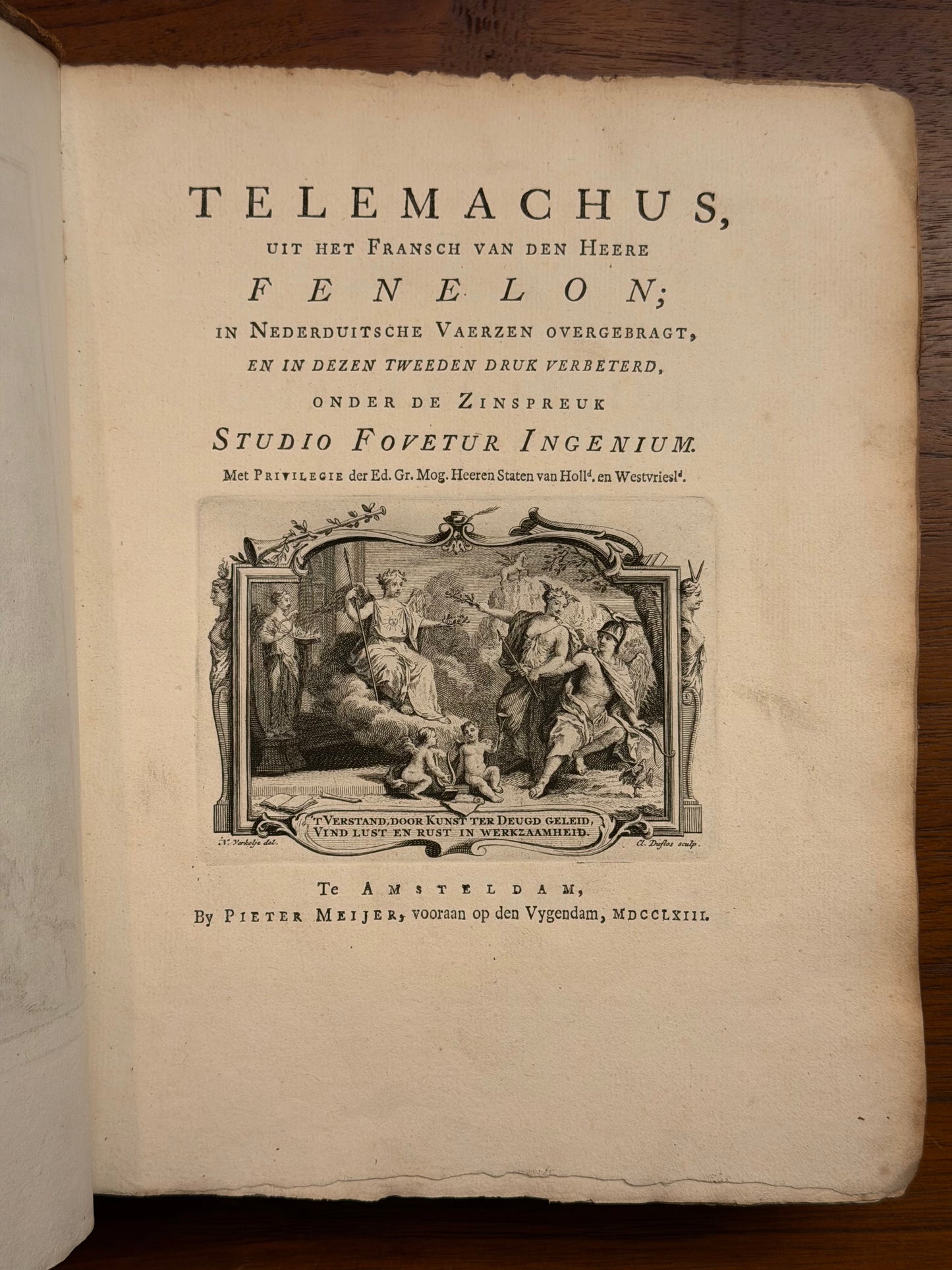 François Fénelon, Telemachus. Te Amsterdam, Pieter Meijer, 1763.