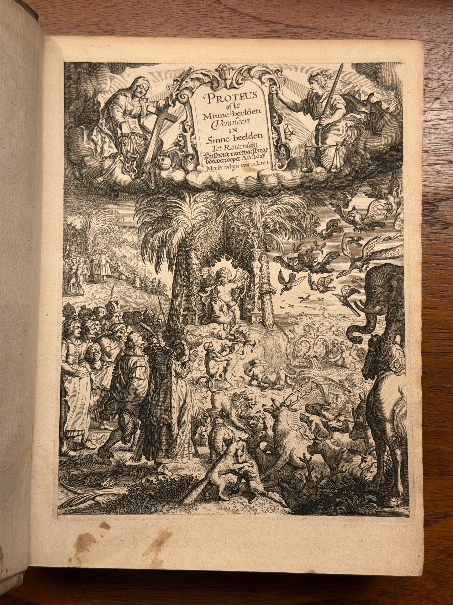 Jacob Cats., Proteus ofte minnebeelden verandert un sinnebeelden. [Rotterdam], Jan Swelinck, 1627