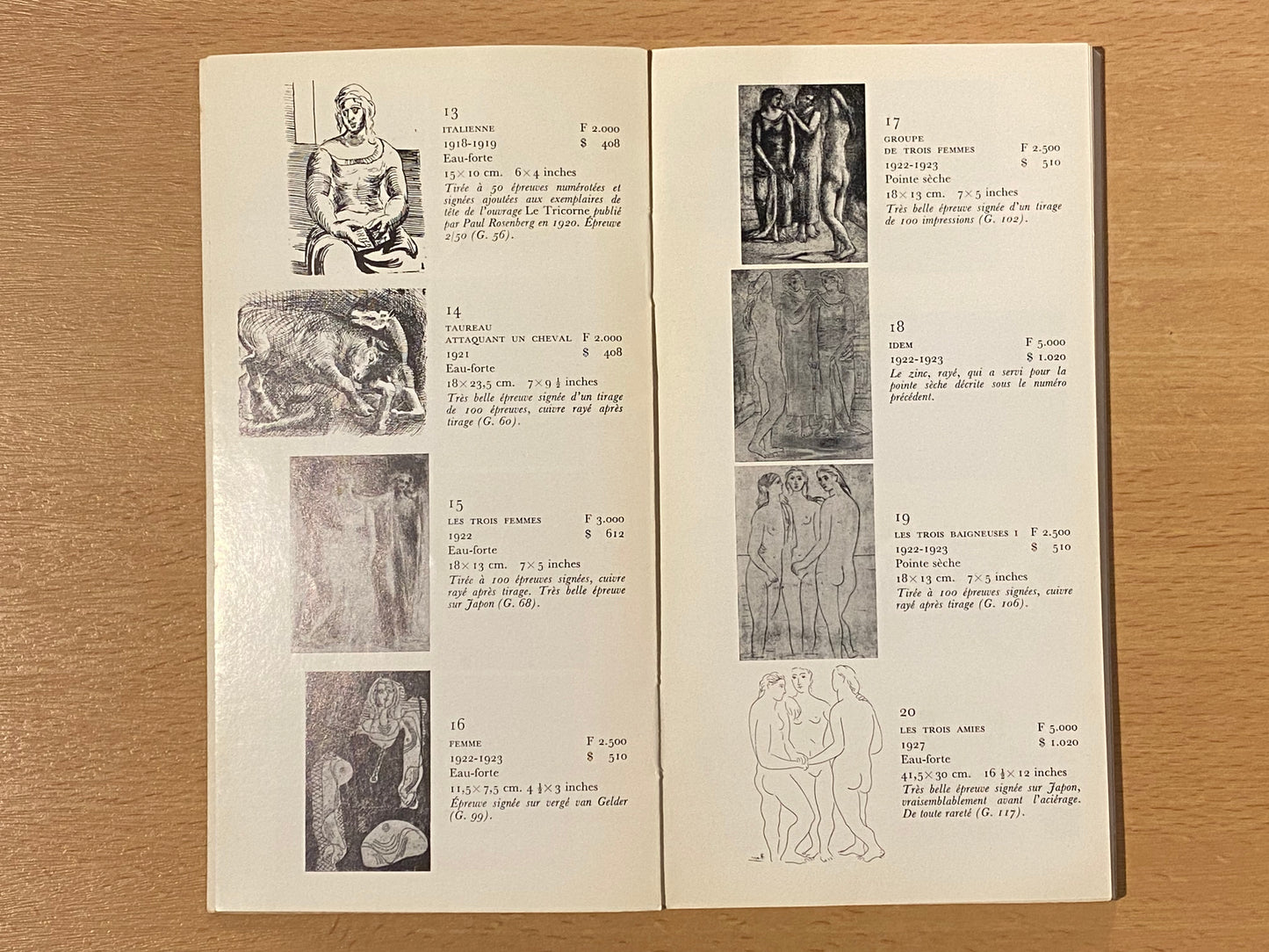 PICASSO 60 ans de gravures BERGGRUEN PARIS