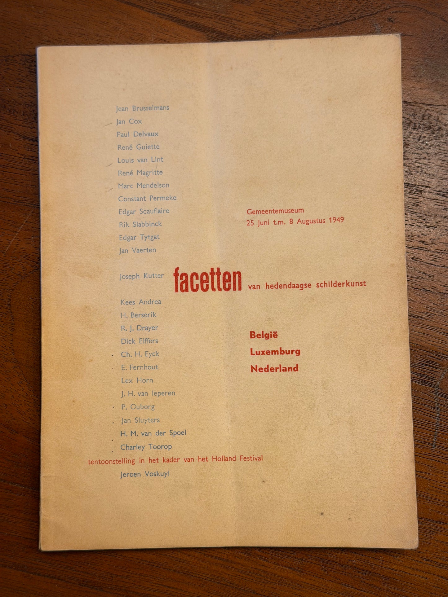 facetten van hedendagse schiderkunse. Belgie Luxemburg Nederland.