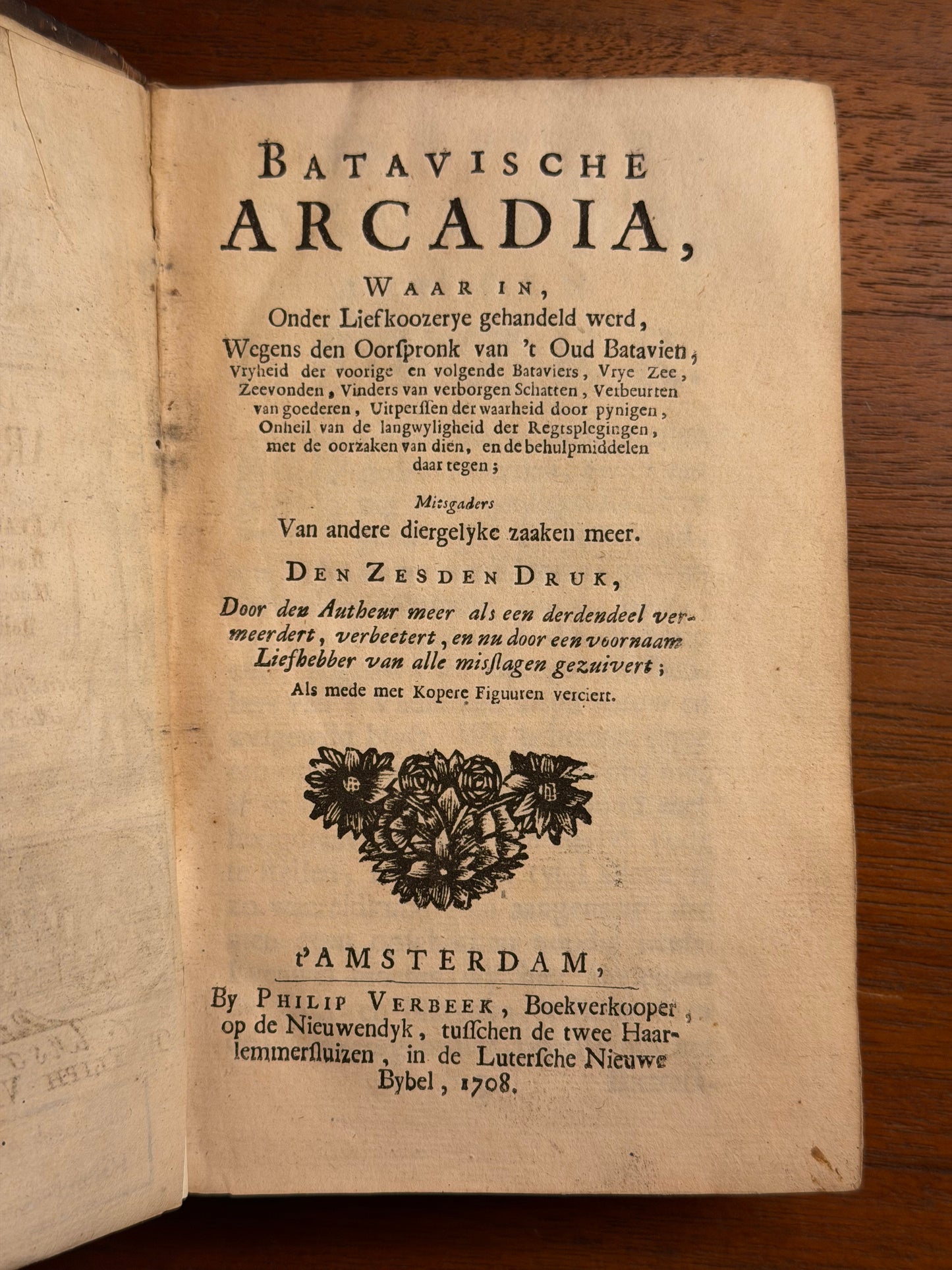 J. van Heemskerk, Batavische arcadia. t'Amsterdam, by Philip Verbeek, 1708.