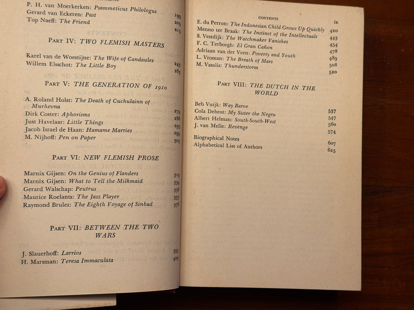 HARVEST of the LOWLANDS. AN ANTHOLOGY IN ENGLISH TRANSLA- TION OF CREATIVE WRITING IN THE DUTCH LANGUAGE WITH A HISTORICAL SURVEY OF THE LITERARY DEVELOPMENT, COMPILED AND EDITED BY J. GRESHOFF. 1945