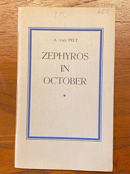A. VAN PELT ZEPHYROS IN OCTOBER