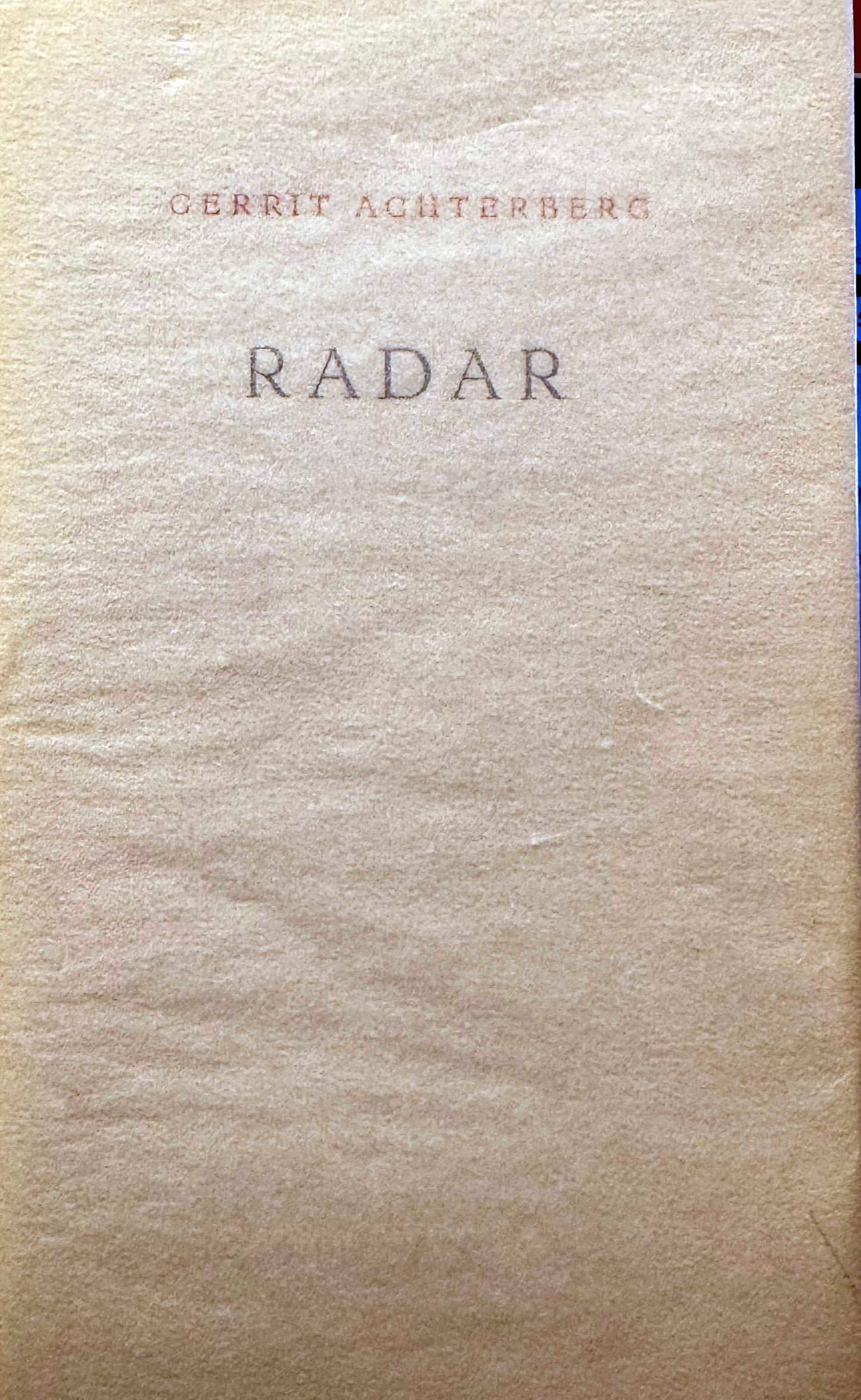 Gerrit Achterberg, Radar, Amsterdam 1973