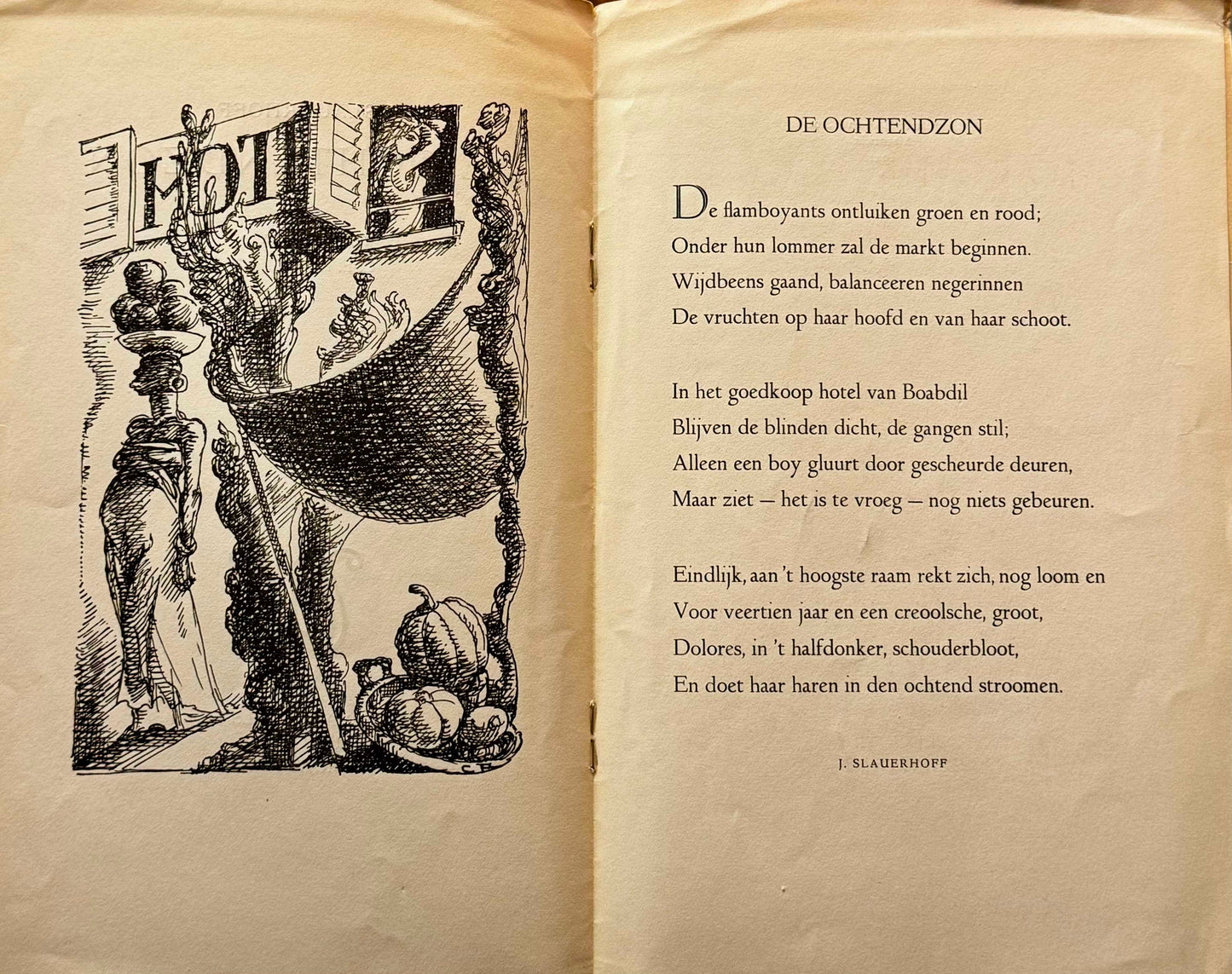 J. Slauerhoff, De Ochtendzon. Teekening van C.F. Roelofs. Den Haag, A.A.M Stols, 1941