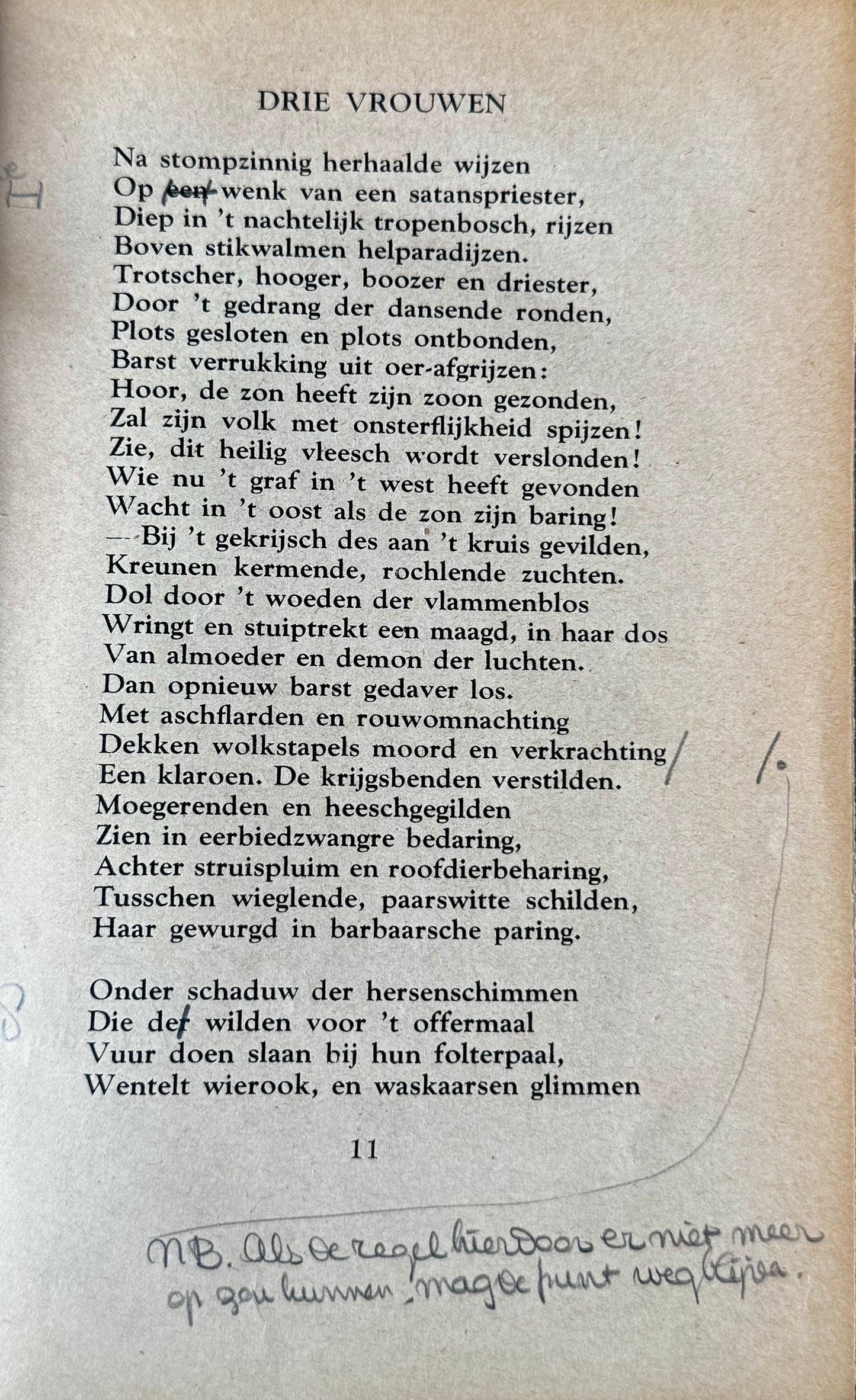 Hendrik de Vries, Nergal gedichten. Amsterdam, De Spieghel / Antwerpen, Het Kompas, [1937]