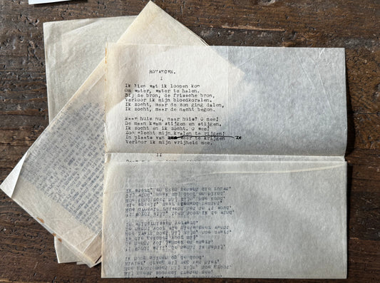 Hendrik de Vries, Drie typoscripten.