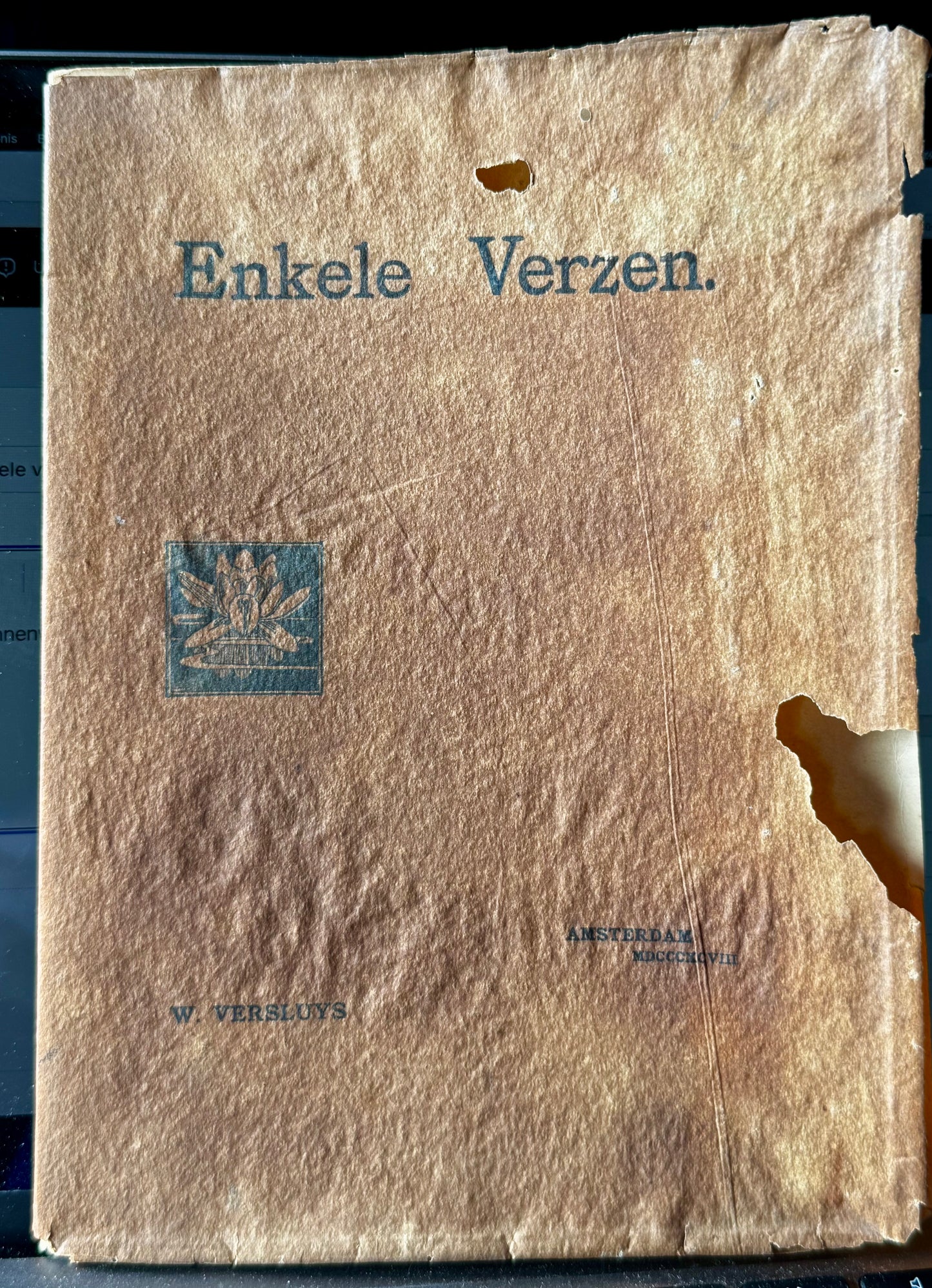 Frederik van Eeden, Enkele verzen. Amsterdam, W. Versluijs, 1898