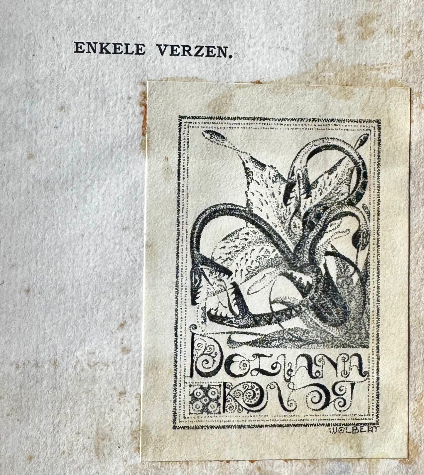 Frederik van Eeden, Enkele verzen. Amsterdam, W. Versluijs, 1898