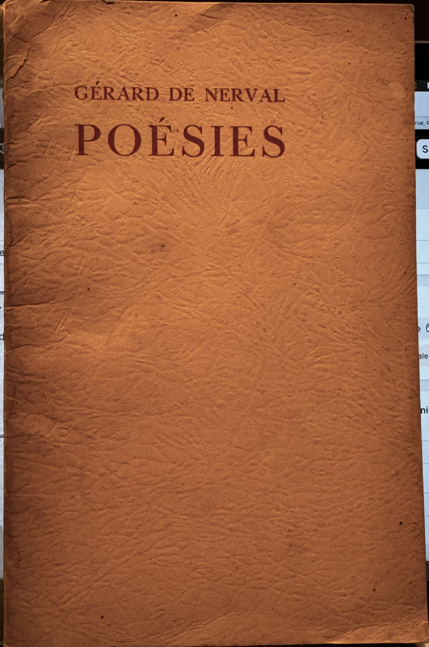 Gérard de Nerval, Poésies. A l'impremerie Javanaise en 50 exemplaires [1939]
